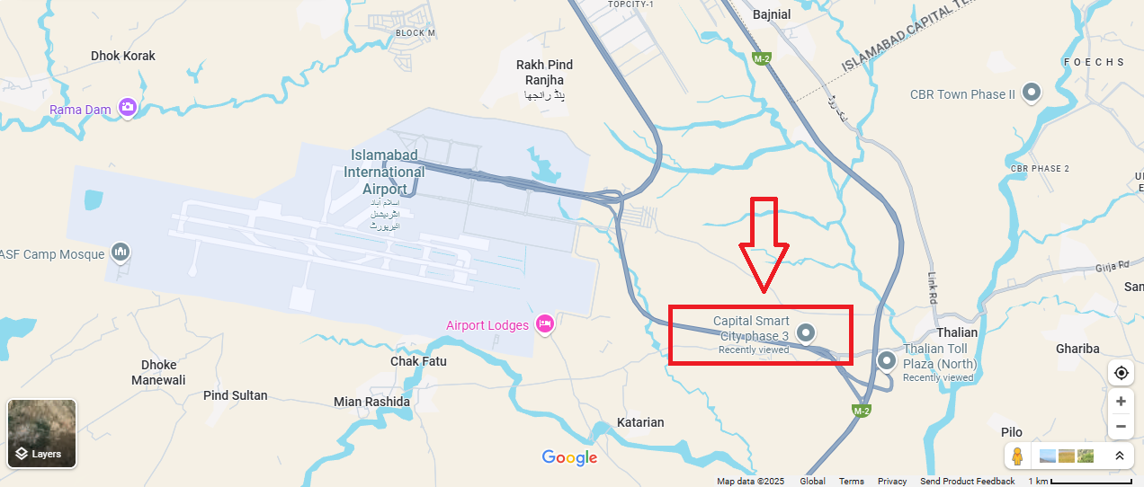 Capital Smart City Phase 3 Location Map